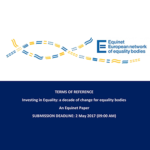 EQUINET: candidaturas para estudo sobre os organismos nacionais para a igualdade (até 2 maio)