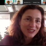 Fotografia da sessão zoom sobre o Dia Municipal da igualdade, na qual aparecem Sandra Ribeiro, Presidente da Comissão para a Cidadania e a Igualdade de Género e outras pessoas presentes na sessão.