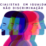 Rostos estilizados de homens e mulheres de várias cores