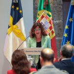 Fotografia da intervenção da presidente da CIG, Sandra Ribeiro