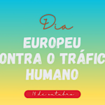 Imagem colorida com o título do evento e a data